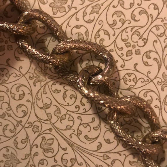 Fashion Necklace - Grey Crystal & Gold Chain - Picture 4 of 5